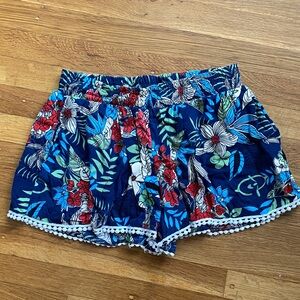 Floral Blue Women's Shorts